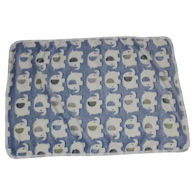 Pettimania Fleece Decke mit Elefanten-Motiv blau Pettimania Fleece Decke mit Elefanten-Motiv blau