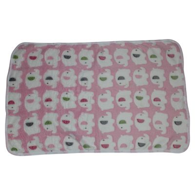 Pettimania Fleece Decke mit Elefanten-Motiv pink
