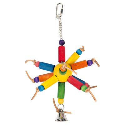 Duvo+ Vogelspielzeug mit Holzblöcken