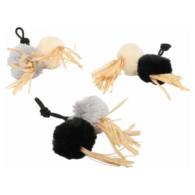 D&D Katzenspielzeug I Love Happy Cats Bälle “Raffia“ aus Plüsch