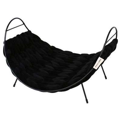 D&D Metallbett Baily Fleece schwarz