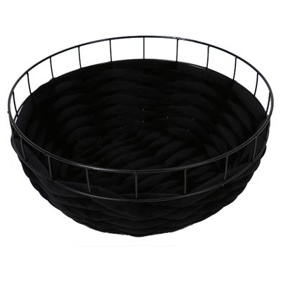 D&D Metallkorb Ferry Fleece schwarz
