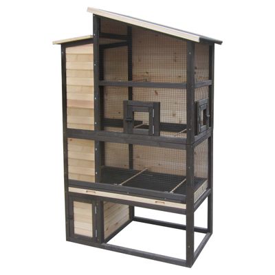 Duvo+ Woodland Design Vogelhaus Chirpy Court holzfarbig