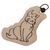 D&D Katzenspielzeug I Love Happy Cats "Sitting Cat" mit Glöckchen beige