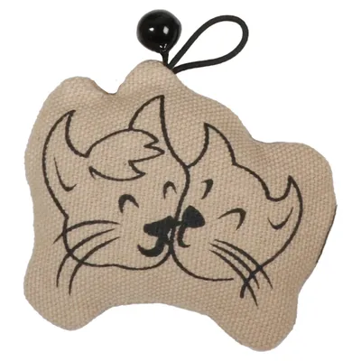 D&D Katzenspielzeug I Love Happy Cats "Happy Cats" mit Glöckchen beige D&D Katzenspielzeug I Love Happy Cats "Happy Cats" mit Glöckchen beige