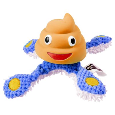 Duvo+ Hundespielzeug Octopus Plüsch/Latex orange/blau
