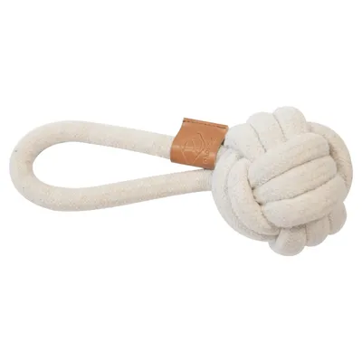 D&D Hundespielzeug Harper Ball mit Schlaufe beige D&D Hundespielzeug Harper Ball mit Schlaufe beige