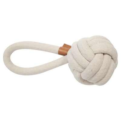 D&D Hundespielzeug Harper Ball mit Schlaufe beige