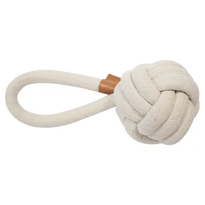 D&D Hundespielzeug Harper Ball mit Schlaufe beige D&D Hundespielzeug Harper Ball mit Schlaufe beige
