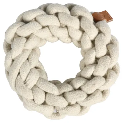 D&D Hundespielzeug Ben geflochtener Ring beige D&D Hundespielzeug Ben geflochtener Ring beige