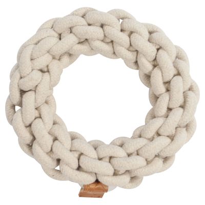 D&D Hundespielzeug Ben geflochtener Ring beige