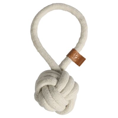 D&D Hundespielzeug Harper Ball mit Schlaufe beige