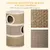 PawHut Barril Rascador para Gato 37.5x37.5x70 cm Caqui PawHut Barril Rascador para Gato 37.5x37.5x70 cm Caqui