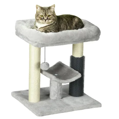 PawHut Árbol para Gato 40x40x48 cm Gris