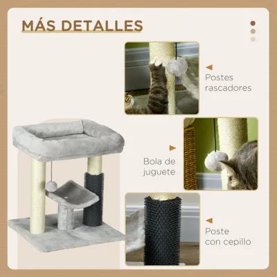 PawHut Árbol para Gato 40x40x48 cm Gris PawHut Árbol para Gato 40x40x48 cm Gris
