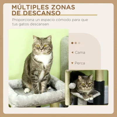 PawHut Árbol para Gato 40x40x48 cm Gris PawHut Árbol para Gato 40x40x48 cm Gris