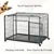PawHut Jaula Metal Perro 125x76x81 cm Gris Oscuro PawHut Jaula Metal Perro 125x76x81 cm Gris Oscuro