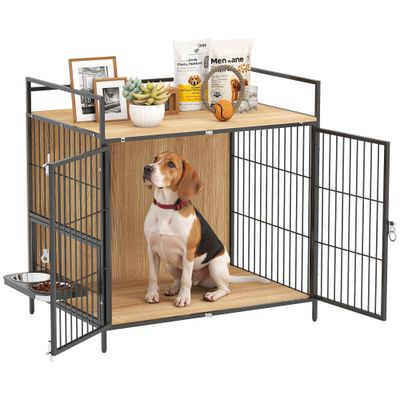PawHut Jaula para Perro 80x56x76.5 cm Roble
