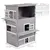 PawHut Caseta para Gato 93.5x67x117 cm Gris PawHut Caseta para Gato 93.5x67x117 cm Gris