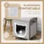 PawHut Caseta para Gato 35.5x35.5x42.5 cm Gris PawHut Caseta para Gato 35.5x35.5x42.5 cm Gris