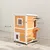 PawHut Caseta para Gato 51x51x81.3 cm Madera Natural