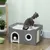 PawHut Casa para Gato 60x40X34 cm Gris PawHut Casa para Gato 60x40X34 cm Gris