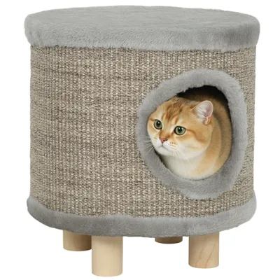 PawHut Casa para Gato 36x36x38 cm Gris