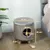 PawHut Casa para Gato 36x36x38 cm Gris