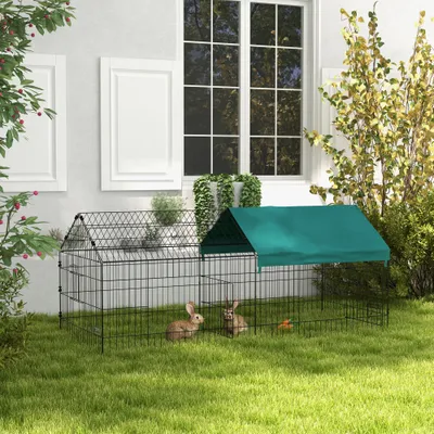 PawHut Jaula Animales Pequeño 185x75x75 cm Verde