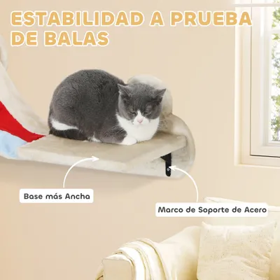 PawHut Estantes para Gato 105x34x28 cm Beige PawHut Estantes para Gato 105x34x28 cm Beige
