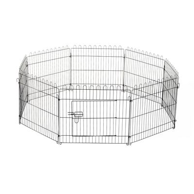 PawHut Parque de Perro Ø180x61 cm Negro