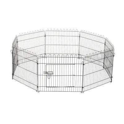 PawHut Parque de Perro Ø180x61 cm Negro
