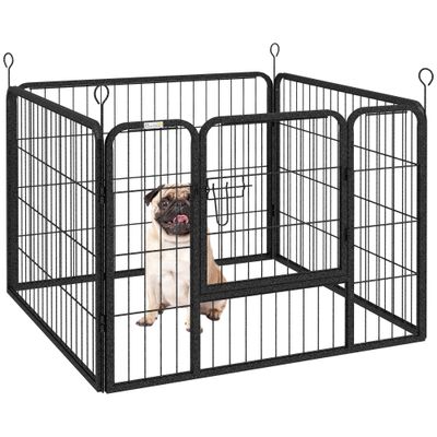 PawHut Parque para Mascota 82x82x60 cm Gris