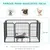 PawHut Jaula de Mascota 125x80x70 cm Negro PawHut Jaula de Mascota 125x80x70 cm Negro