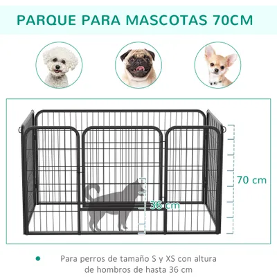 PawHut Jaula de Mascota 125x80x70 cm Negro PawHut Jaula de Mascota 125x80x70 cm Negro