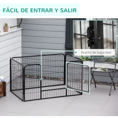 PawHut Jaula de Mascota 125x80x70 cm Negro PawHut Jaula de Mascota 125x80x70 cm Negro