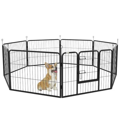 PawHut Parque para Perro 80x60 cm Negro