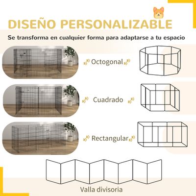 PawHut Parque para Perro 76x61 cm Negro