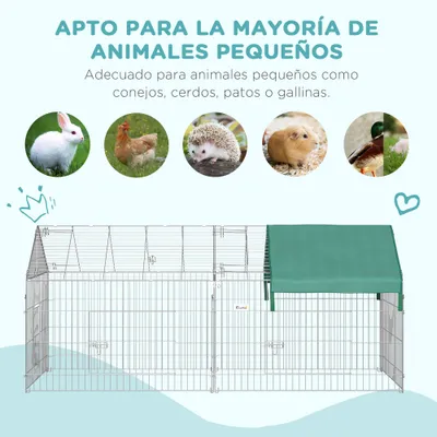 PawHut Jaula para Animale 220x103x103 cm Plata
