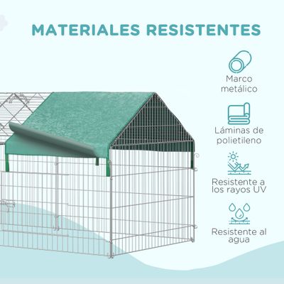 PawHut Jaula para Animale 220x103x103 cm Plata