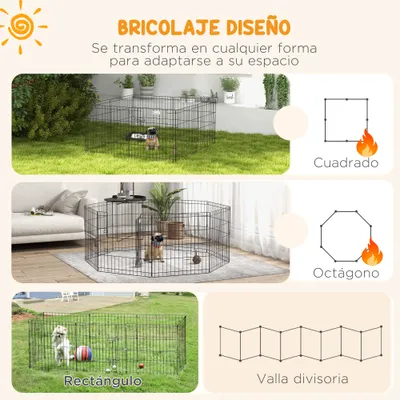 PawHut Parque para Perro 61x61 cm Negro