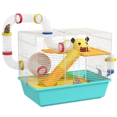 PawHut Jaula para Hámster 45x28x37 cm Multicolor