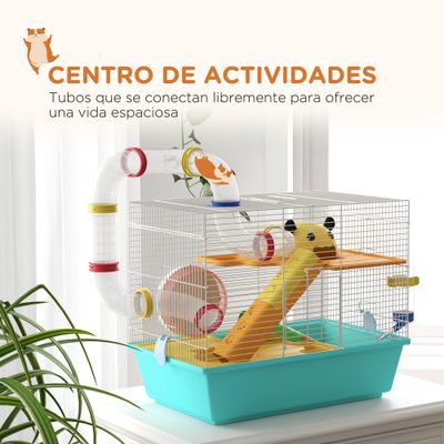 PawHut Jaula para Hámster 45x28x37 cm Multicolor