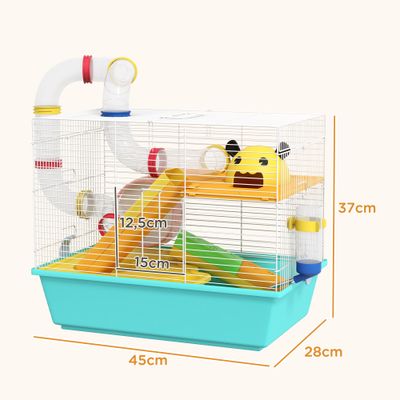 PawHut Jaula para Hámster 45x28x37 cm Multicolor
