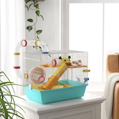 PawHut Jaula para Hámster 45x28x37 cm Multicolor
