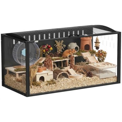 PawHut Jaula para Hámster 105x51x53 cm Negro