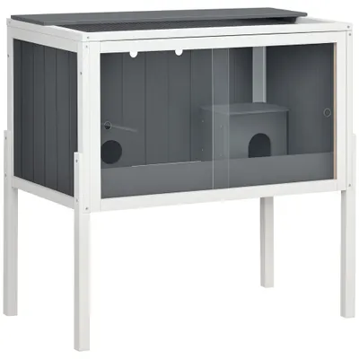 PawHut Jaula para Hámster 82x45x81 cm Gris Oscuro