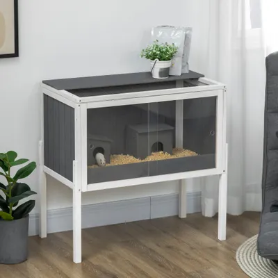 PawHut Jaula para Hámster 82x45x81 cm Gris Oscuro