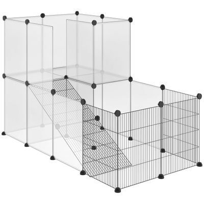 PawHut Valla para Animales Pequeño 140x70x90 cm Transparente