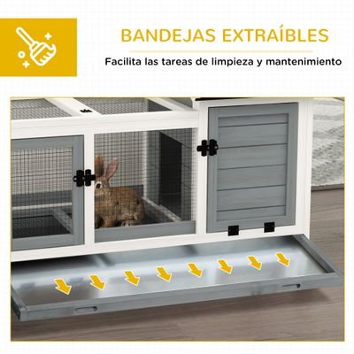PawHut Conejera de Madera